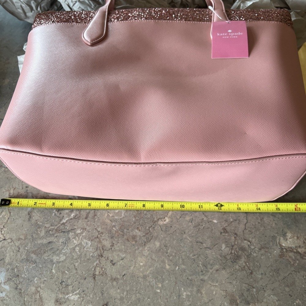 Kate‎ Spade New York Flash Glitter Pink Tote Saffiano K8706 - Picture 13 of 16